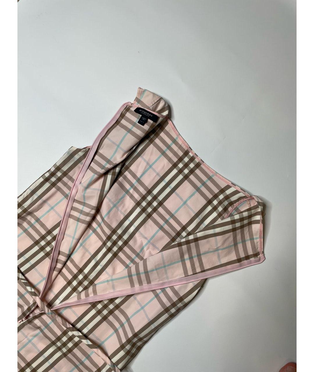 BURBERRY Голубое хлопковое повседневное платье, фото 3