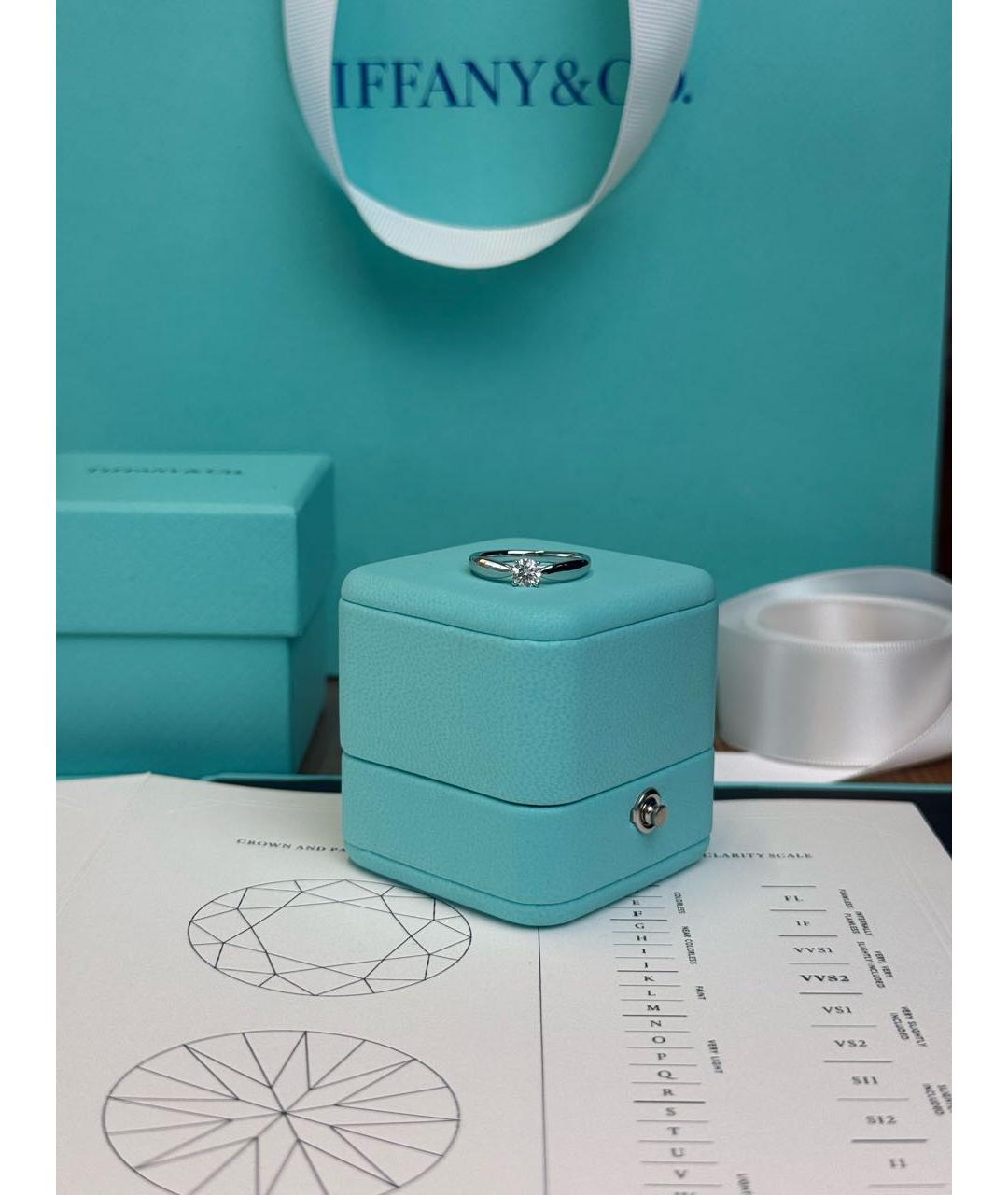 TIFFANY&CO Белое платиновое кольцо, фото 4