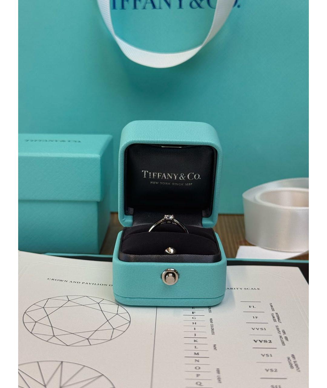 TIFFANY&CO Белое платиновое кольцо, фото 2