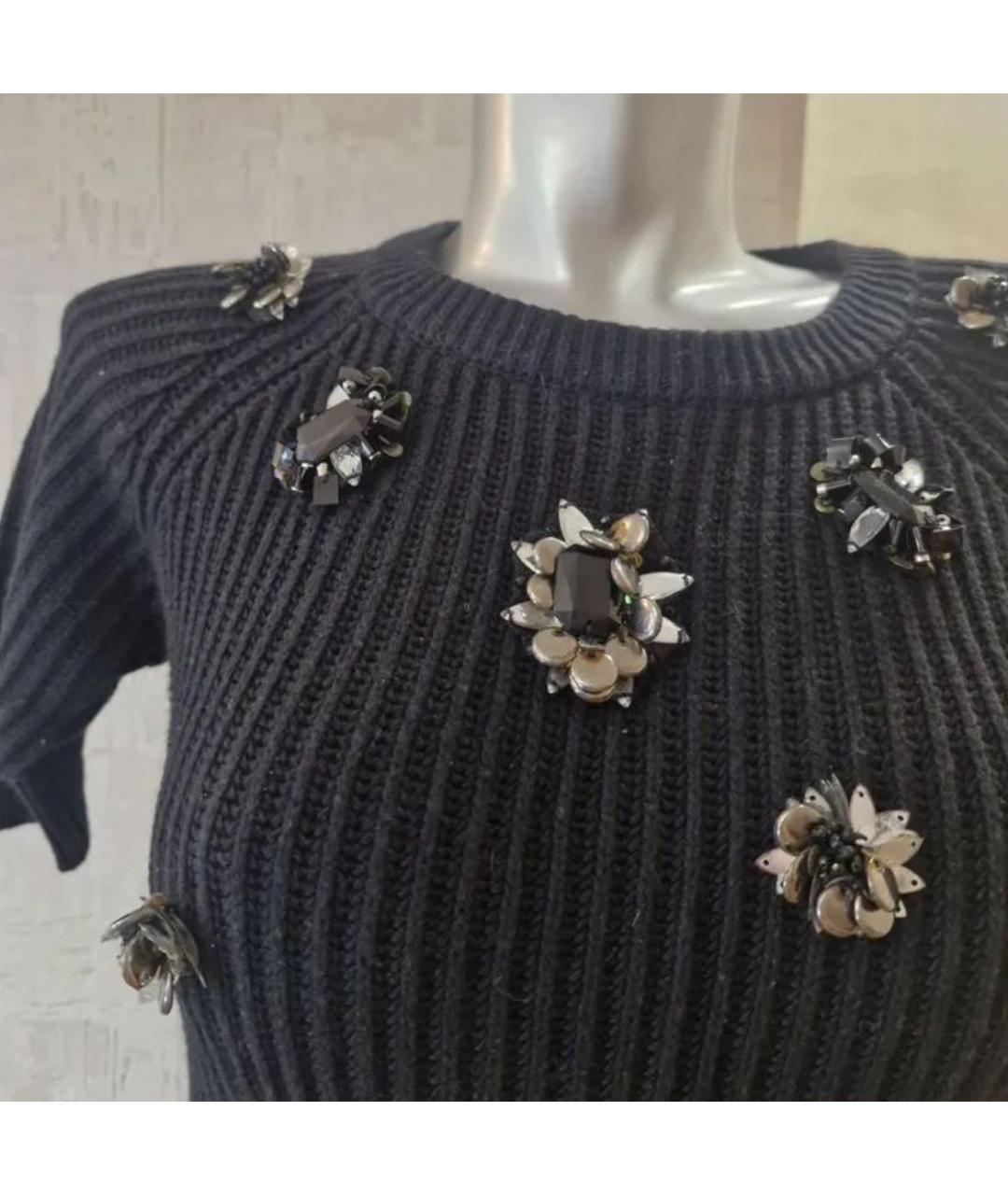 CHRISTIAN DIOR Черное шерстяное повседневное платье, фото 4