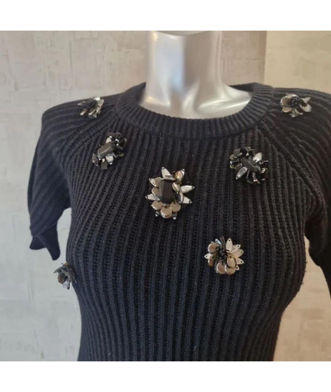 CHRISTIAN DIOR Черное шерстяное повседневное платье, фото 3