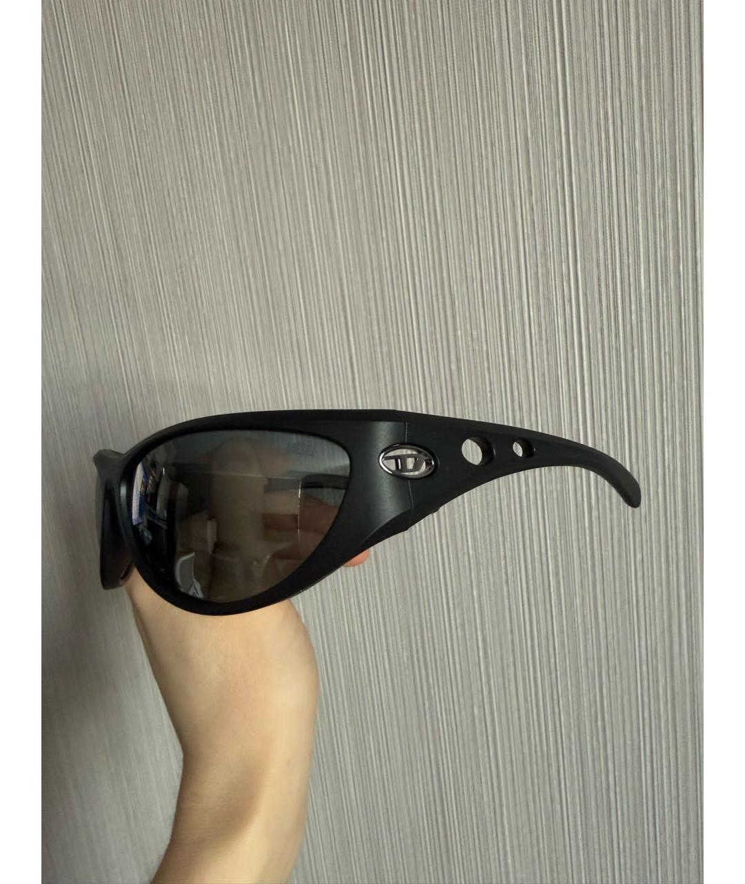 DIESEL Черные пластиковые солнцезащитные очки, фото 2