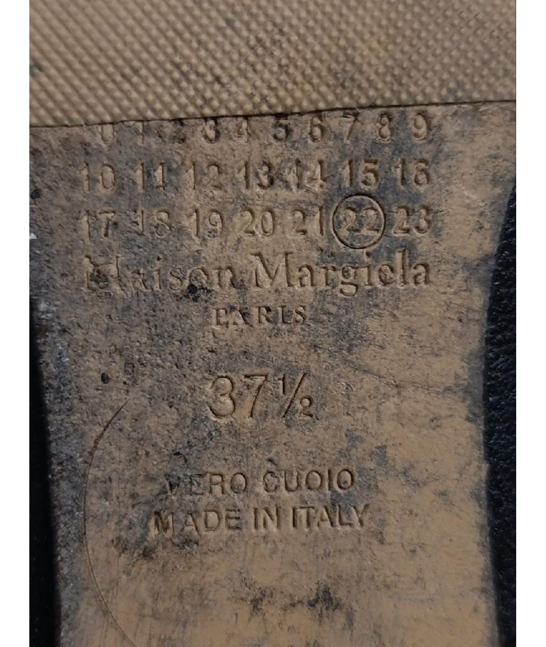 MAISON MARGIELA Черные кожаные балетки, фото 6