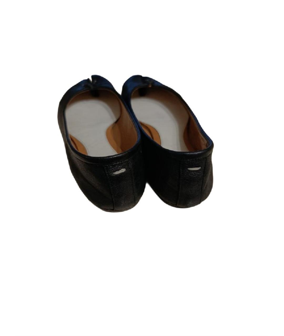 MAISON MARGIELA Черные кожаные балетки, фото 4