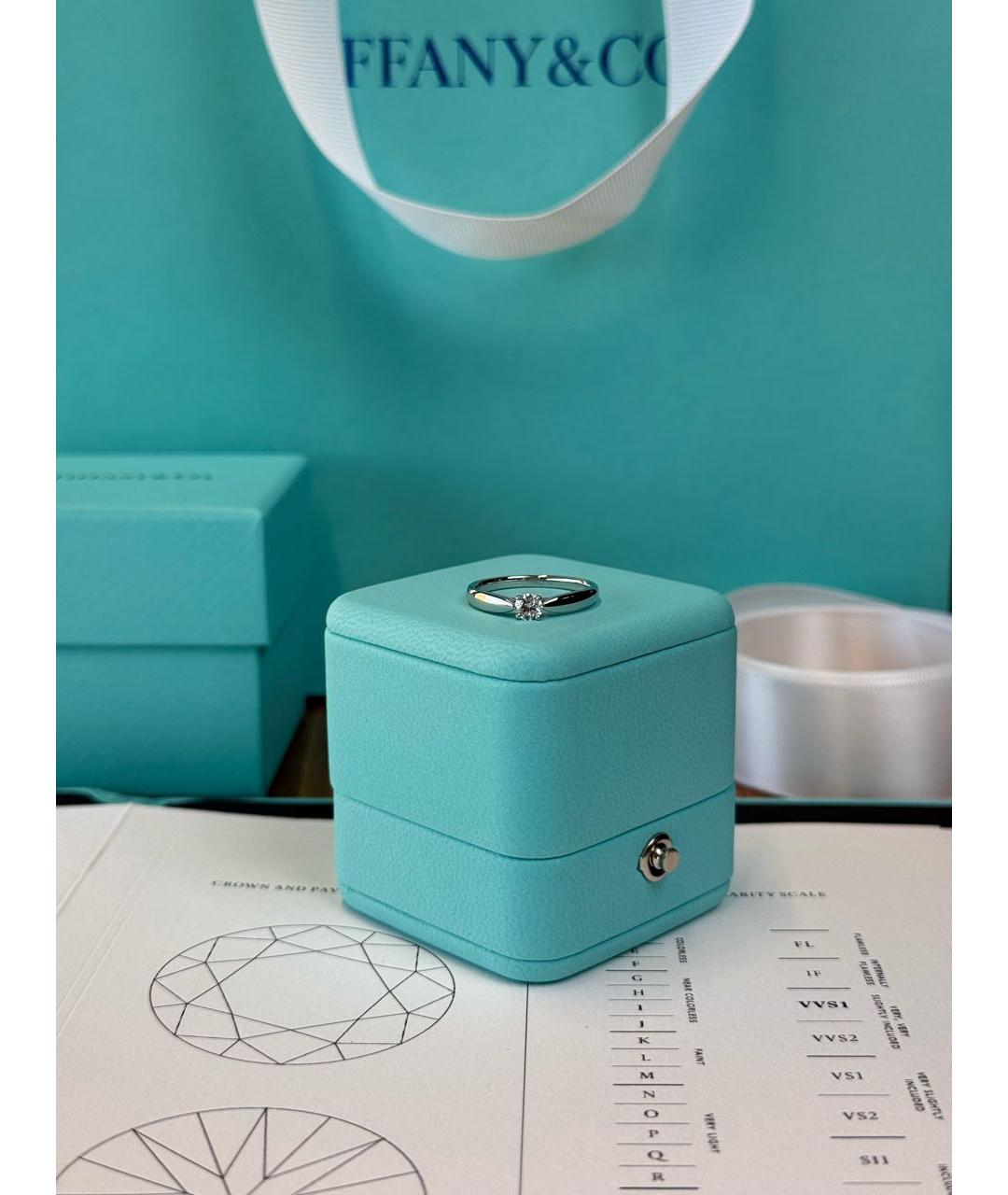 TIFFANY&CO Белое платиновое кольцо, фото 4