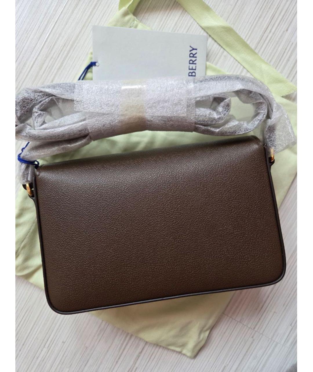 BURBERRY Коричневая кожаная сумка через плечо, фото 3