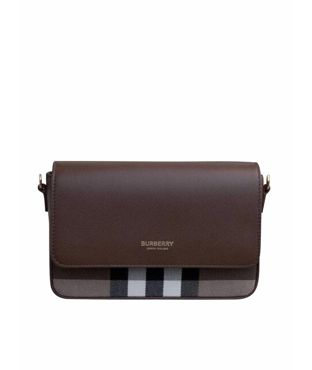 BURBERRY Коричневая кожаная сумка через плечо, фото 1