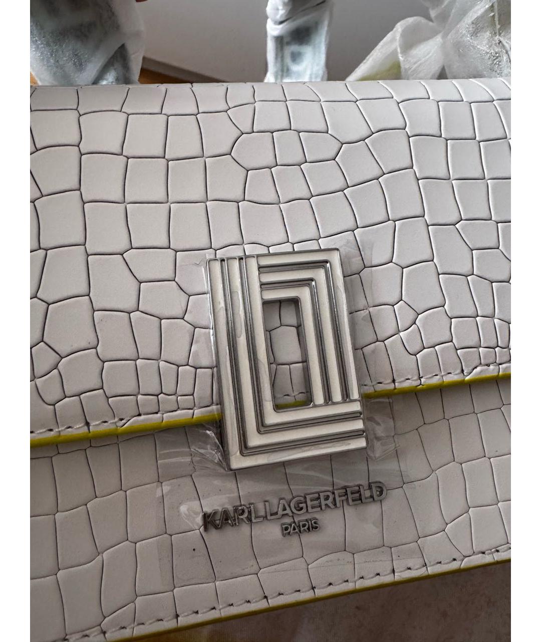 KARL LAGERFELD Белая сумка через плечо, фото 4