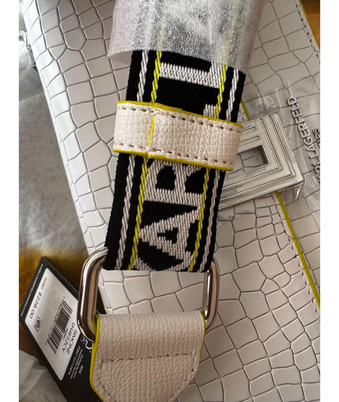 KARL LAGERFELD Белая сумка через плечо, фото 5