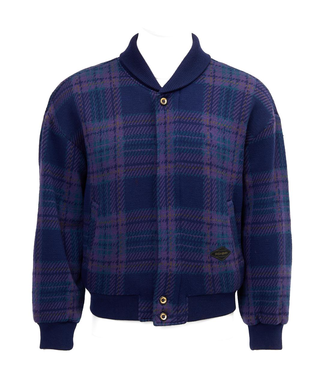 SAINT LAURENT Синяя шерстяная куртка, фото 6