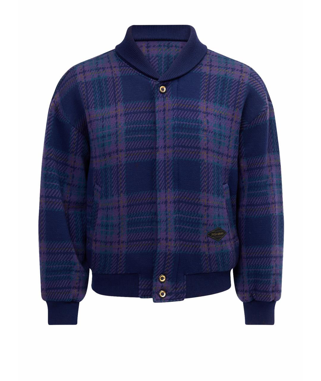 SAINT LAURENT Синяя шерстяная куртка, фото 1