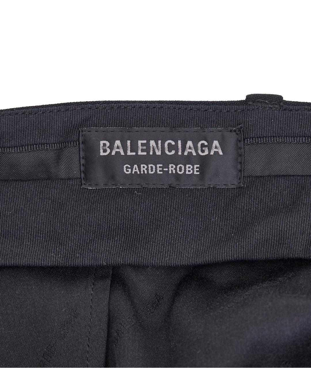 BALENCIAGA Черные хлопковые классические брюки, фото 4