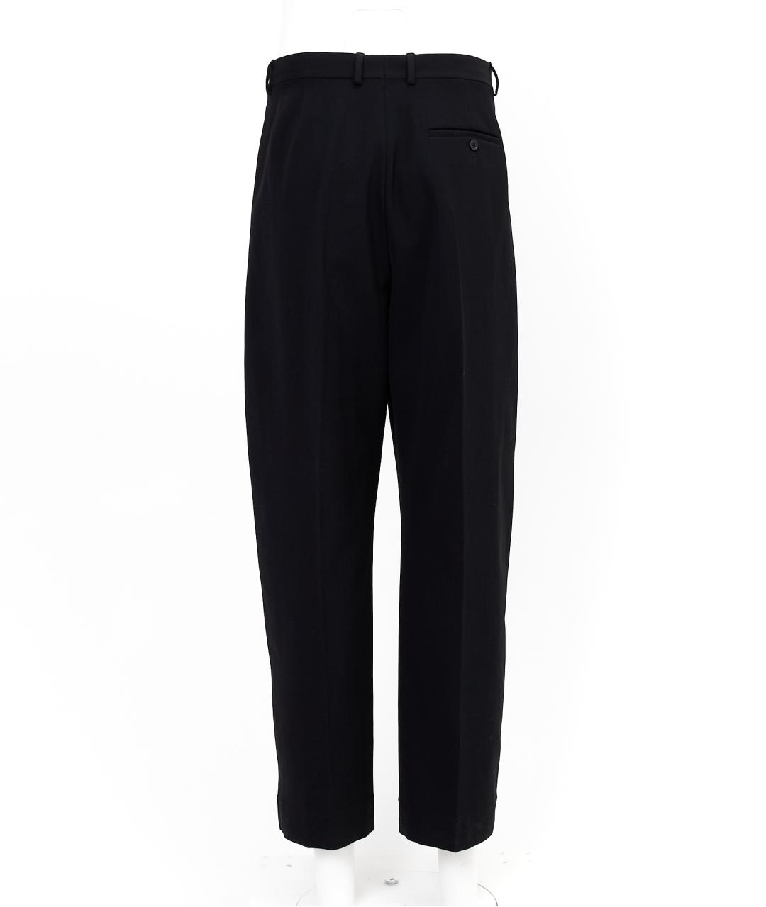 BALENCIAGA Черные хлопковые классические брюки, фото 2