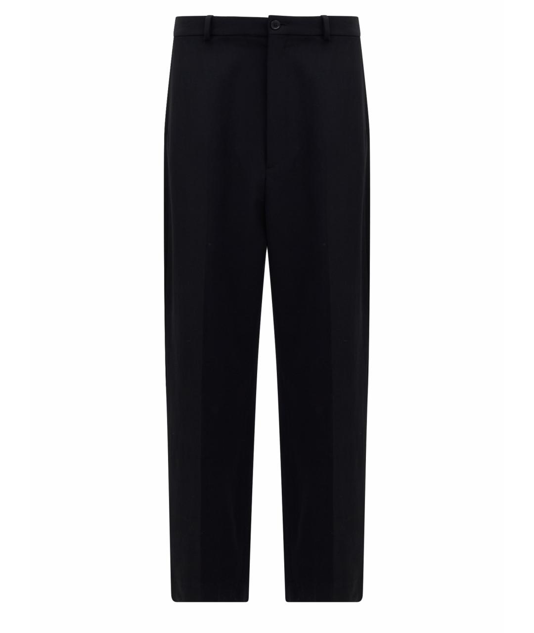 BALENCIAGA Черные хлопковые классические брюки, фото 1