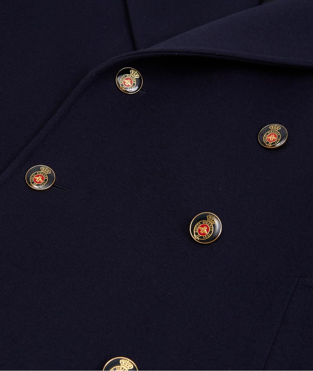 GUCCI Синее шерстяное пальто, фото 7