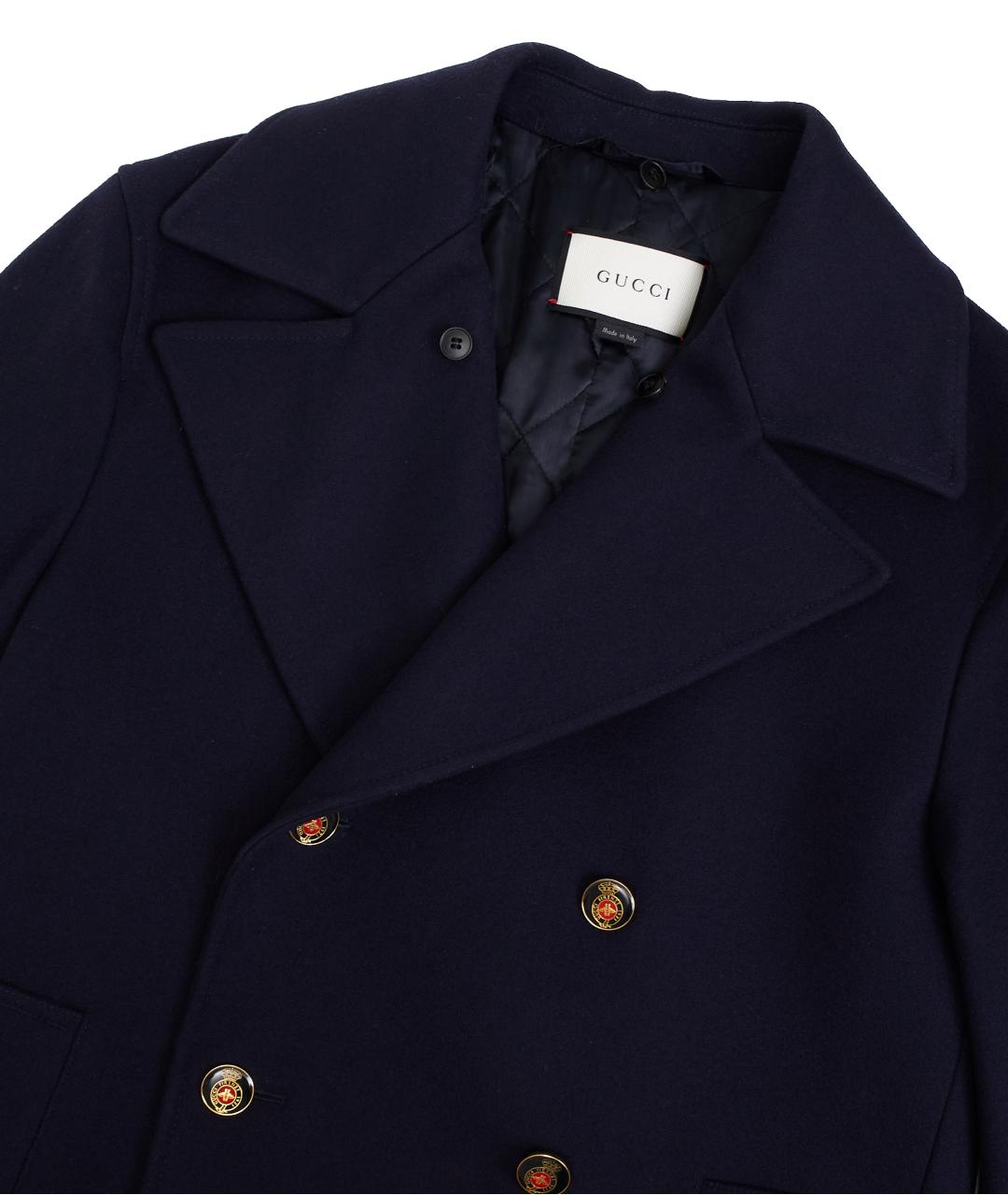 GUCCI Синее шерстяное пальто, фото 6