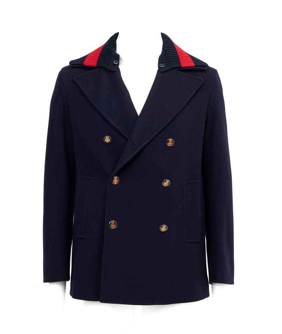 GUCCI Синее шерстяное пальто, фото 8