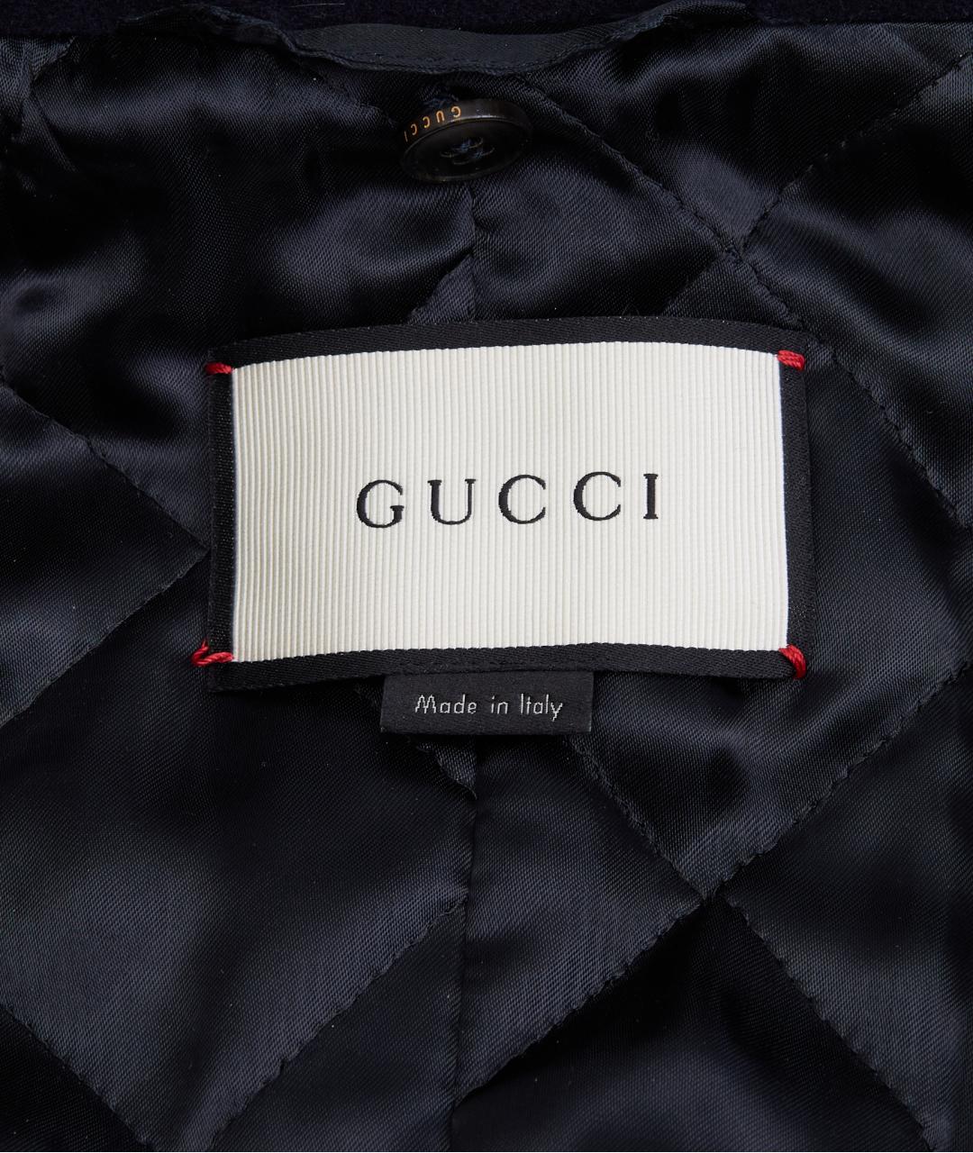 GUCCI Синее шерстяное пальто, фото 3