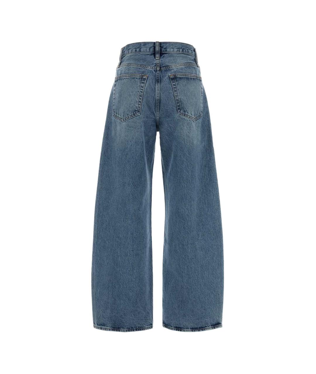 FRAME Голубые хлопковые прямые джинсы, фото 2