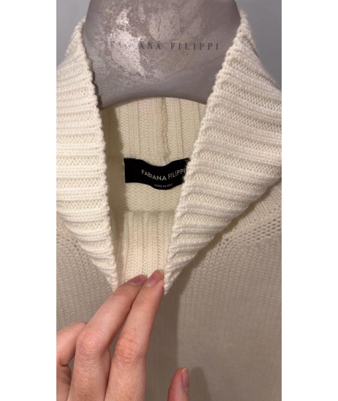 FABIANA FILIPPI Белый шерстяной джемпер / свитер, фото 3