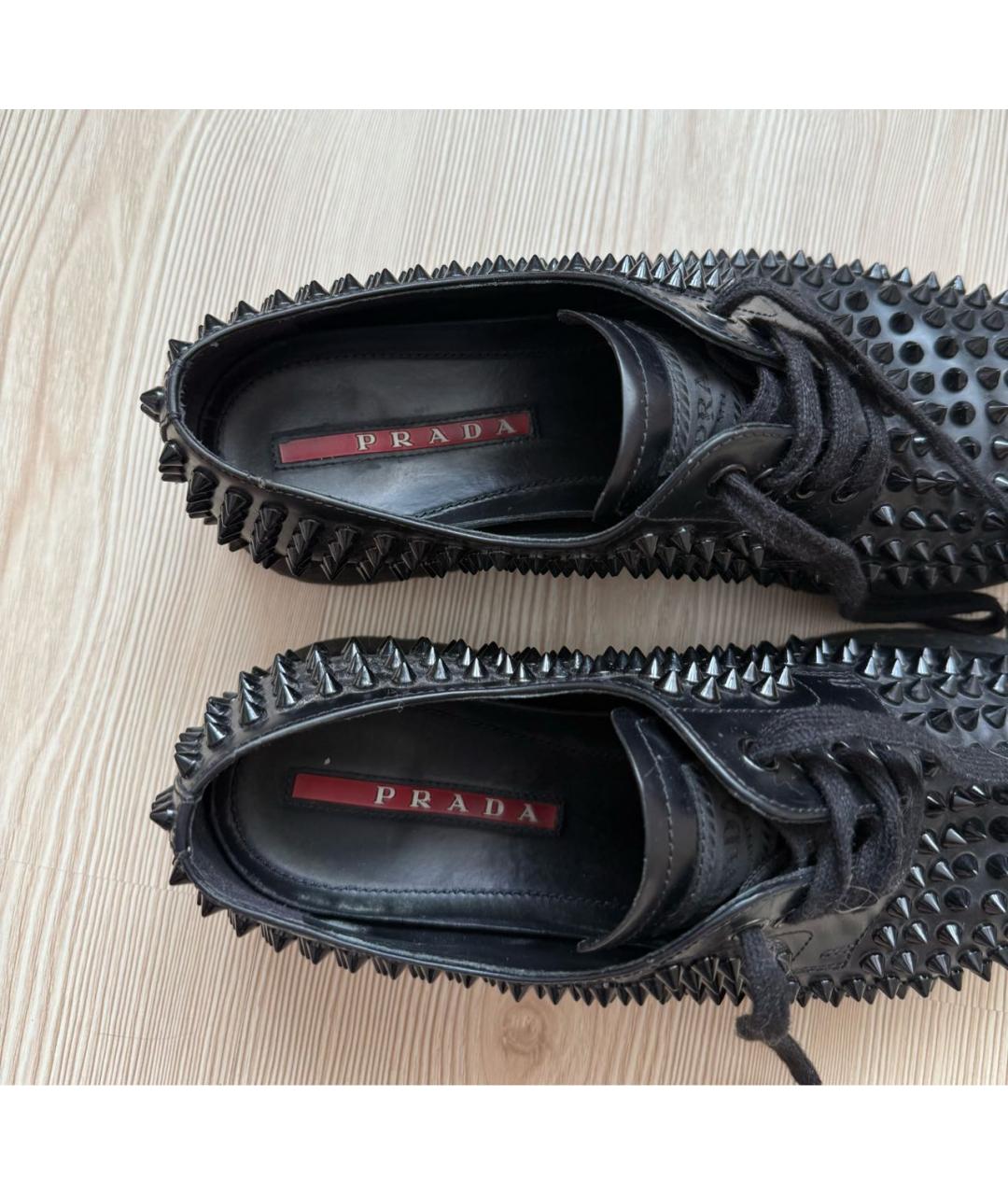 PRADA Черные кожаные лоферы, фото 8