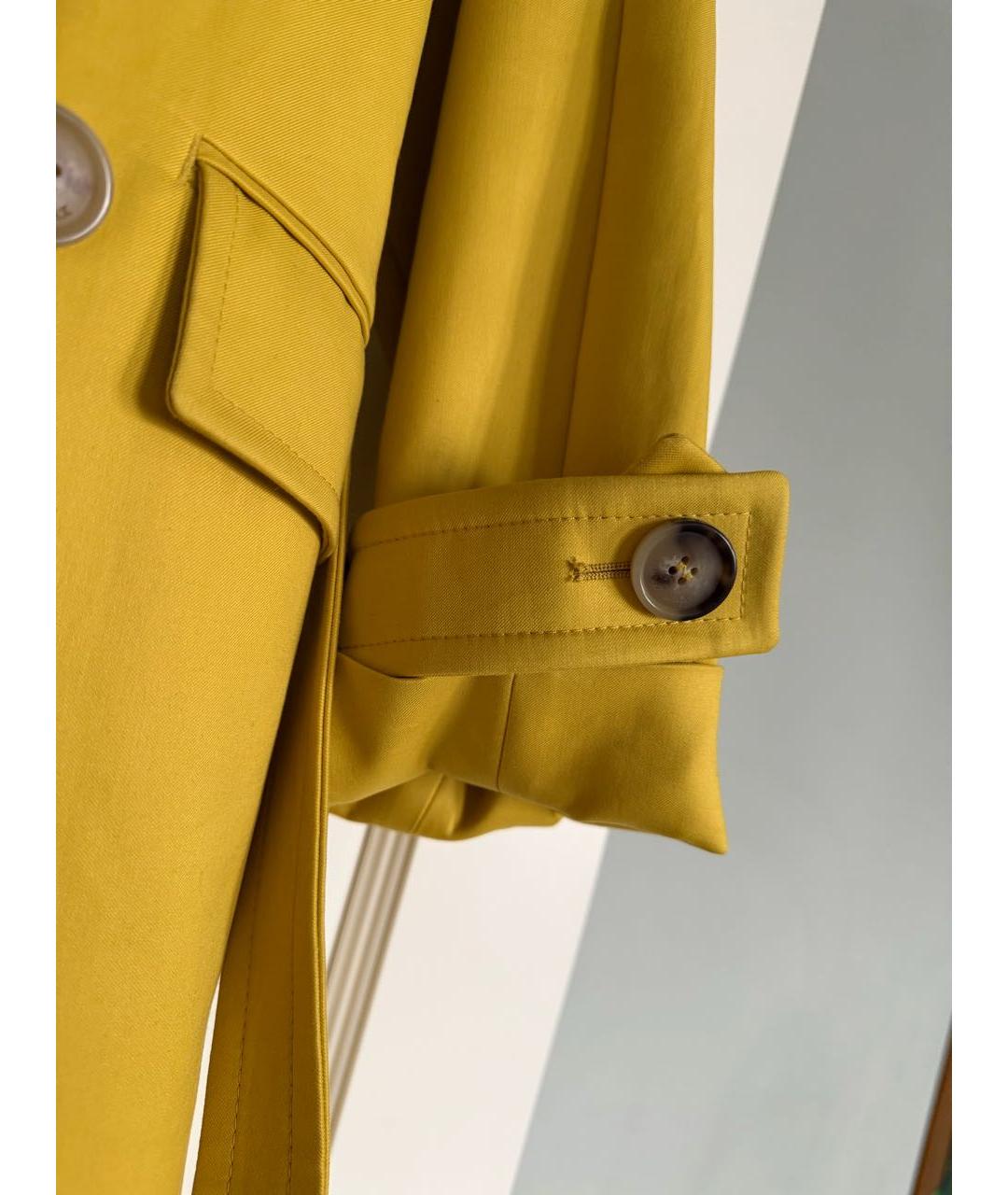 SPORTMAX Желтый тренч/плащ, фото 4