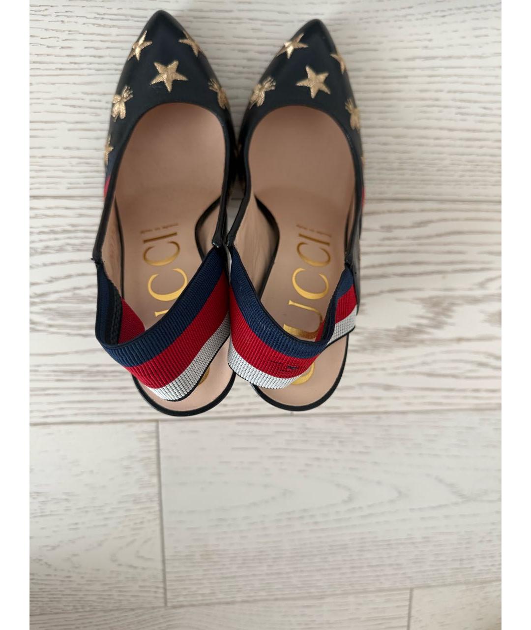 GUCCI Черные кожаные туфли, фото 3