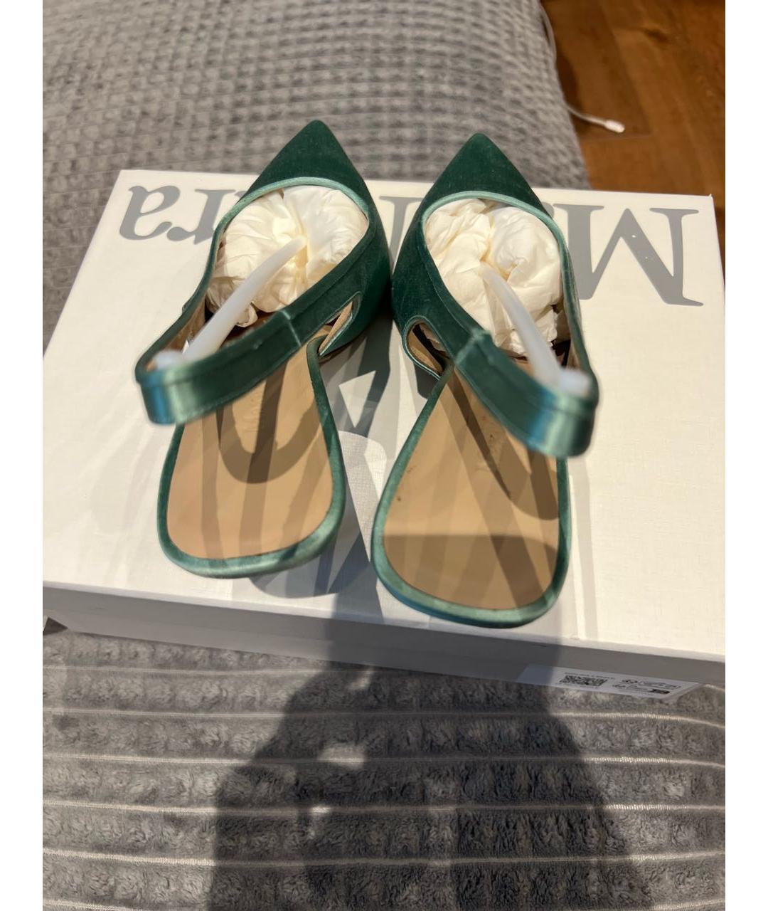 MAX MARA Голубые текстильные туфли, фото 3