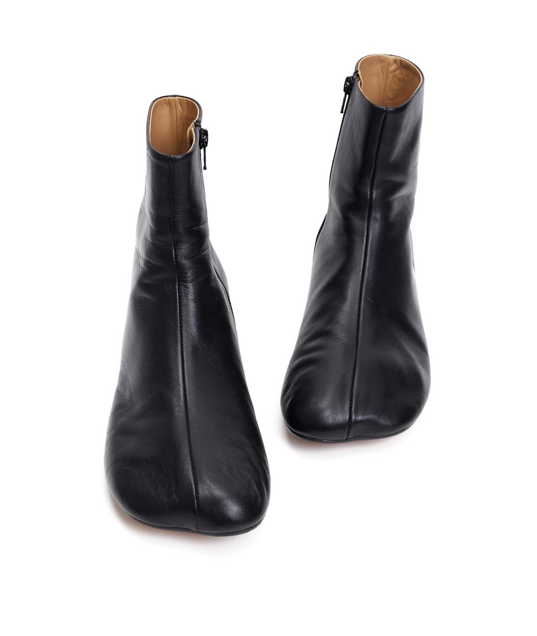 MAISON MARGIELA Черные кожаные высокие ботинки, фото 5