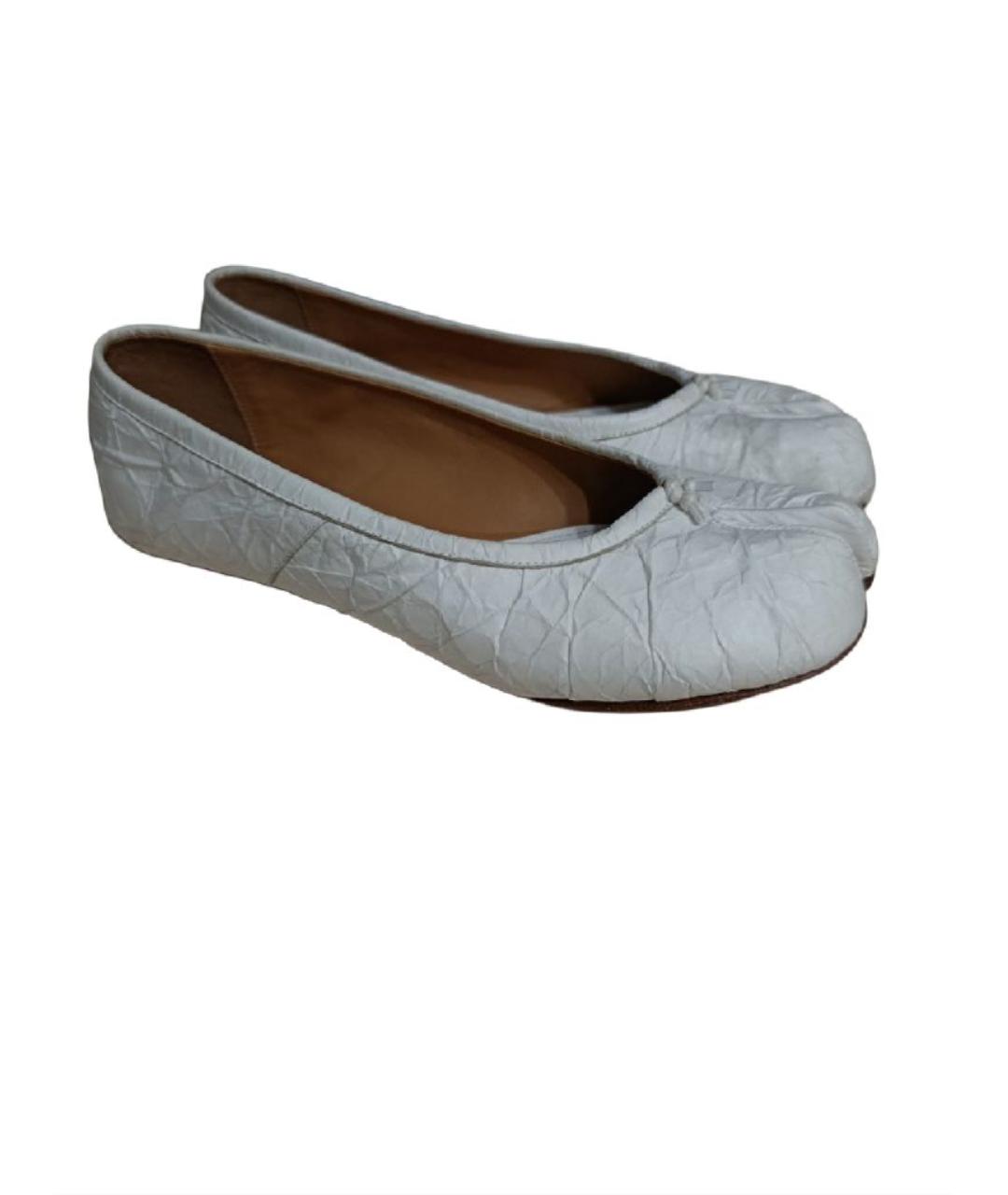 MAISON MARGIELA Белые балетки, фото 8