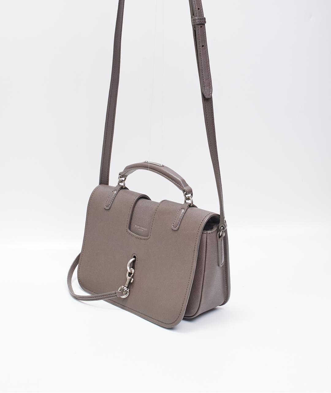 SAINT LAURENT Бежевая кожаная сумка на плечо, фото 2