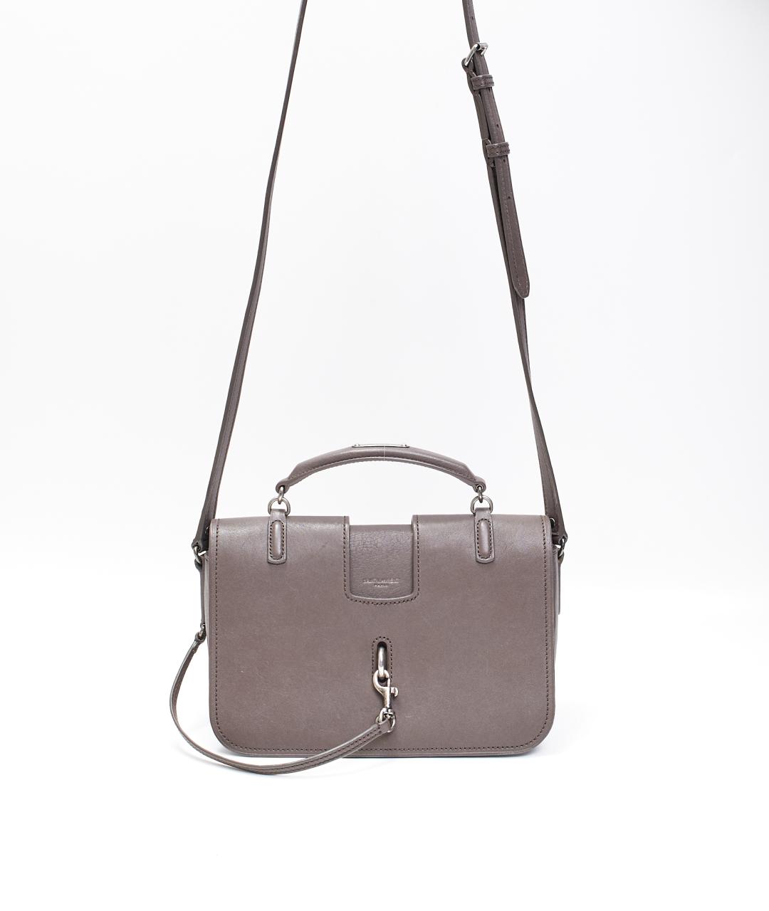 SAINT LAURENT Бежевая кожаная сумка на плечо, фото 1