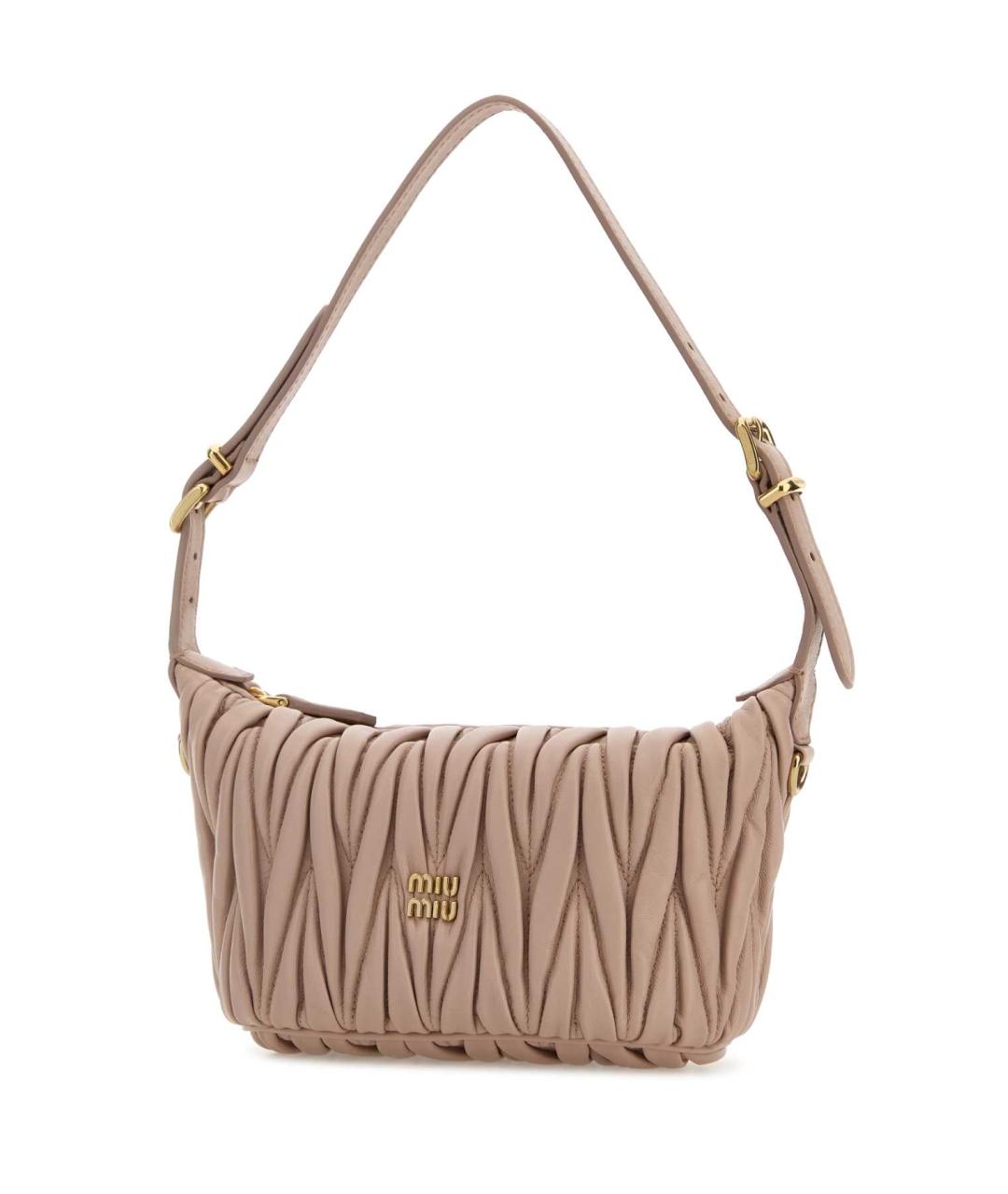 MIU MIU Розовая кожаная сумка через плечо, фото 2