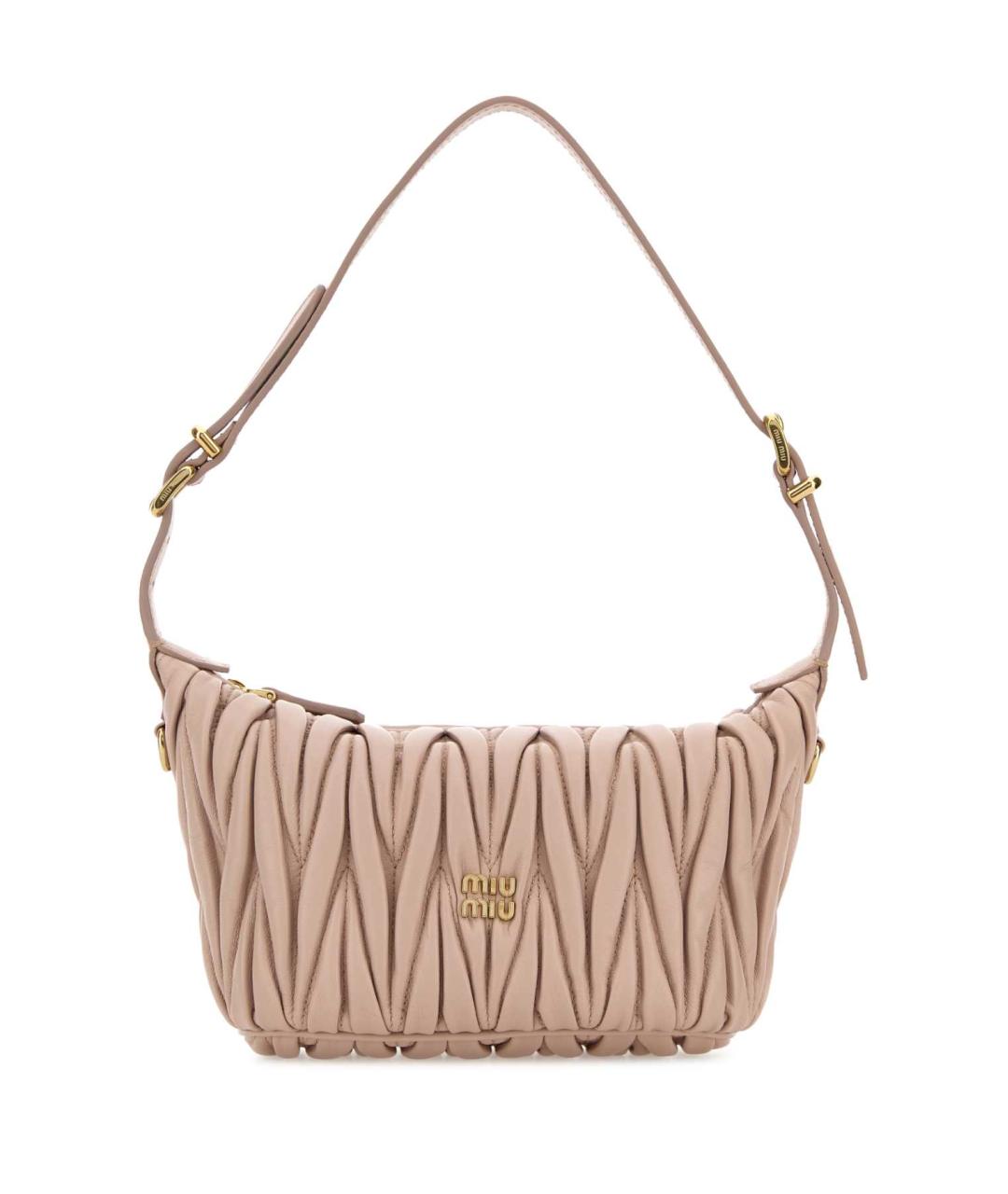 MIU MIU Розовая кожаная сумка через плечо, фото 1