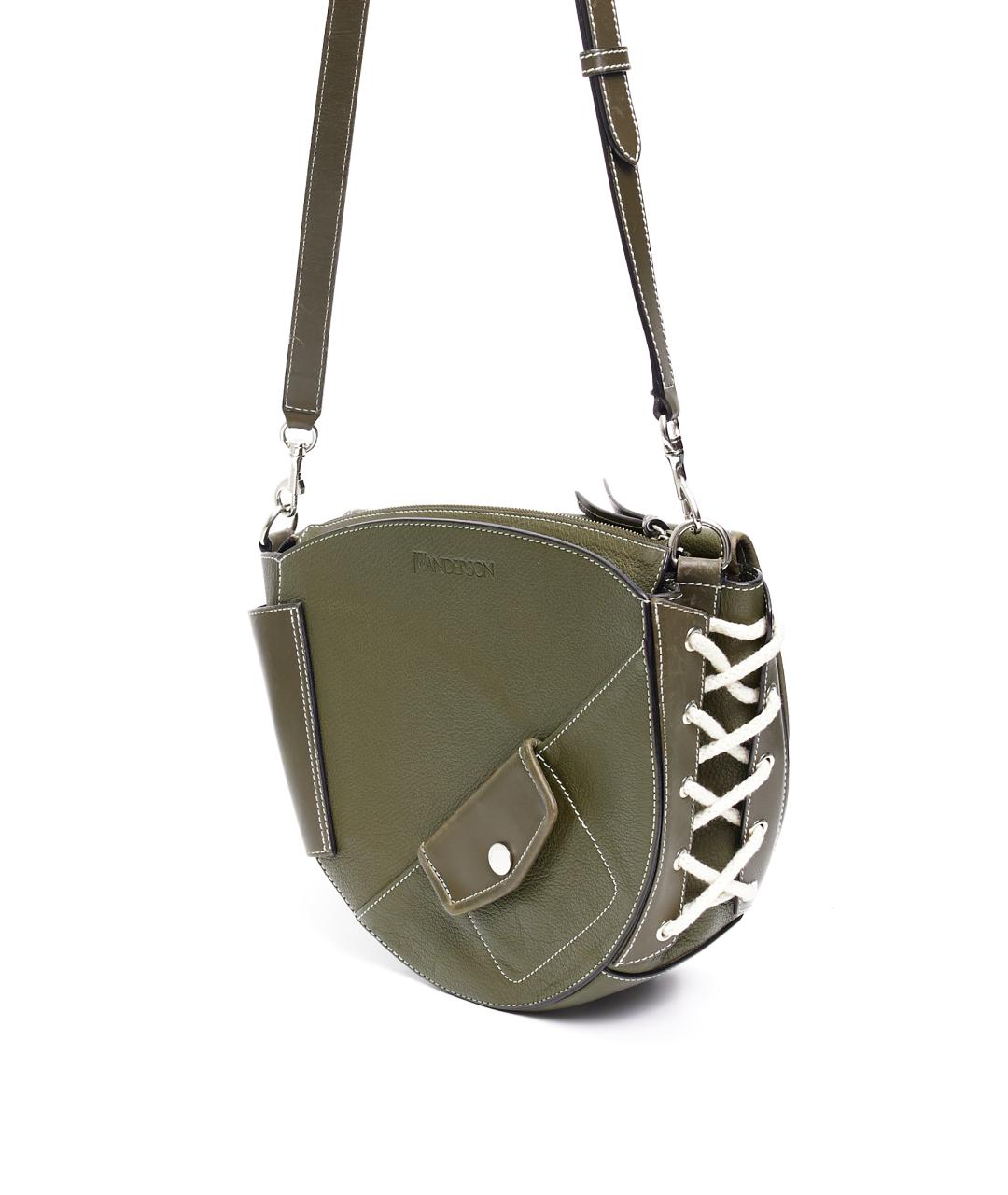 J.W.ANDERSON Зеленая кожаная сумка на плечо, фото 2