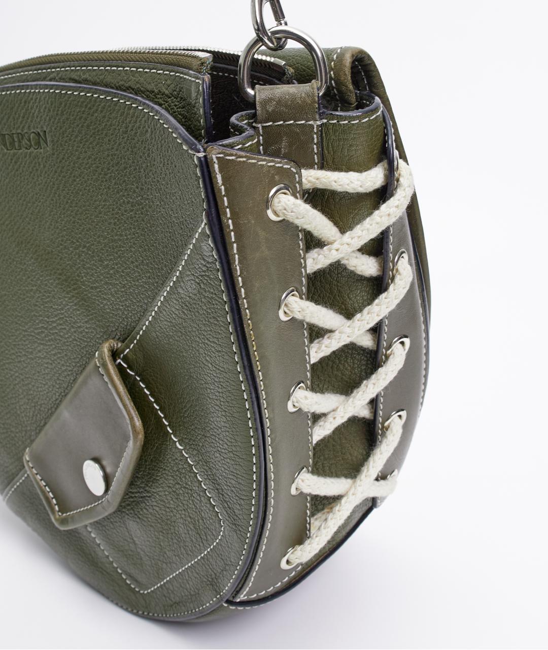 J.W.ANDERSON Зеленая кожаная сумка на плечо, фото 5