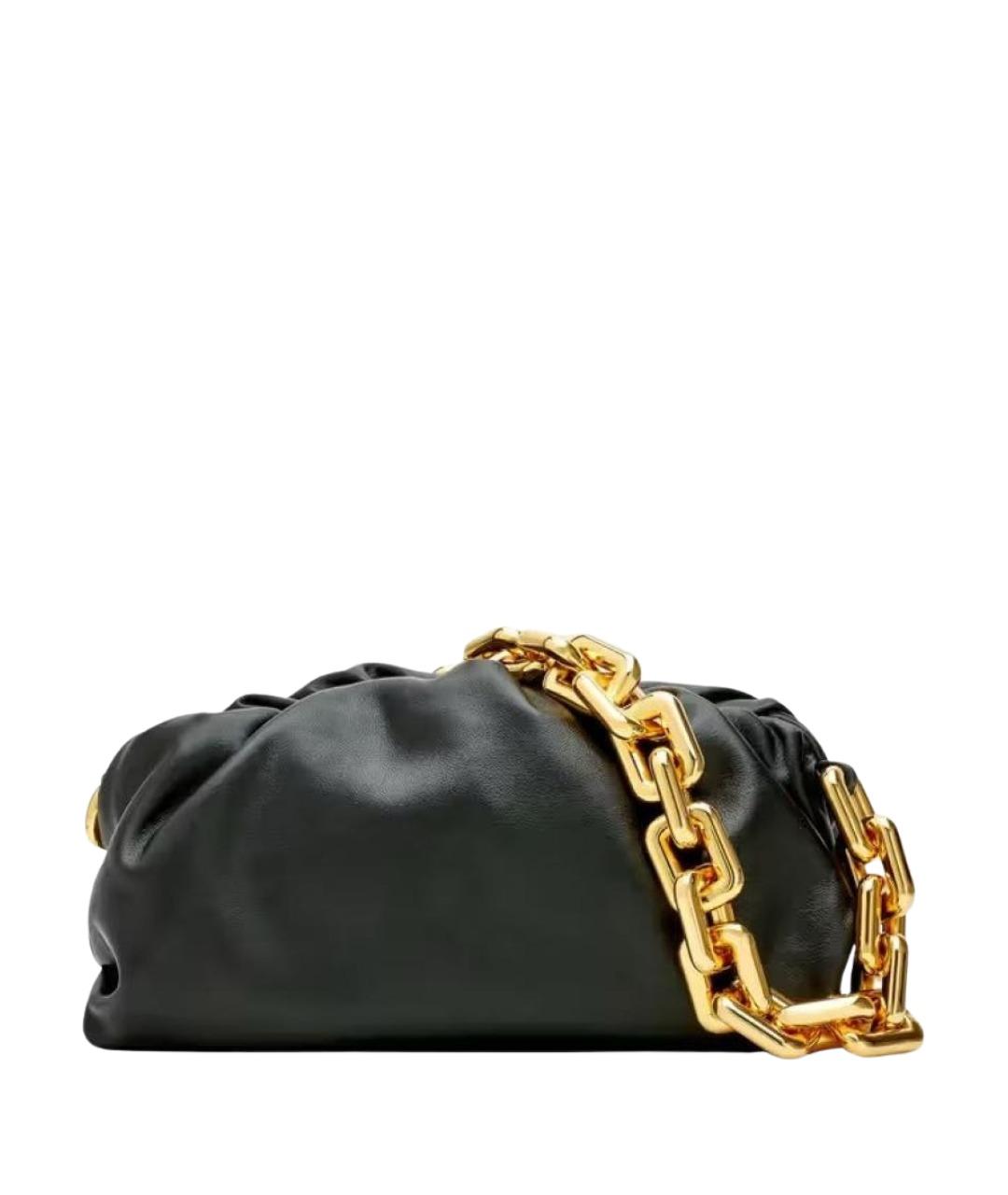 BOTTEGA VENETA Черная кожаная сумка с короткими ручками, фото 1