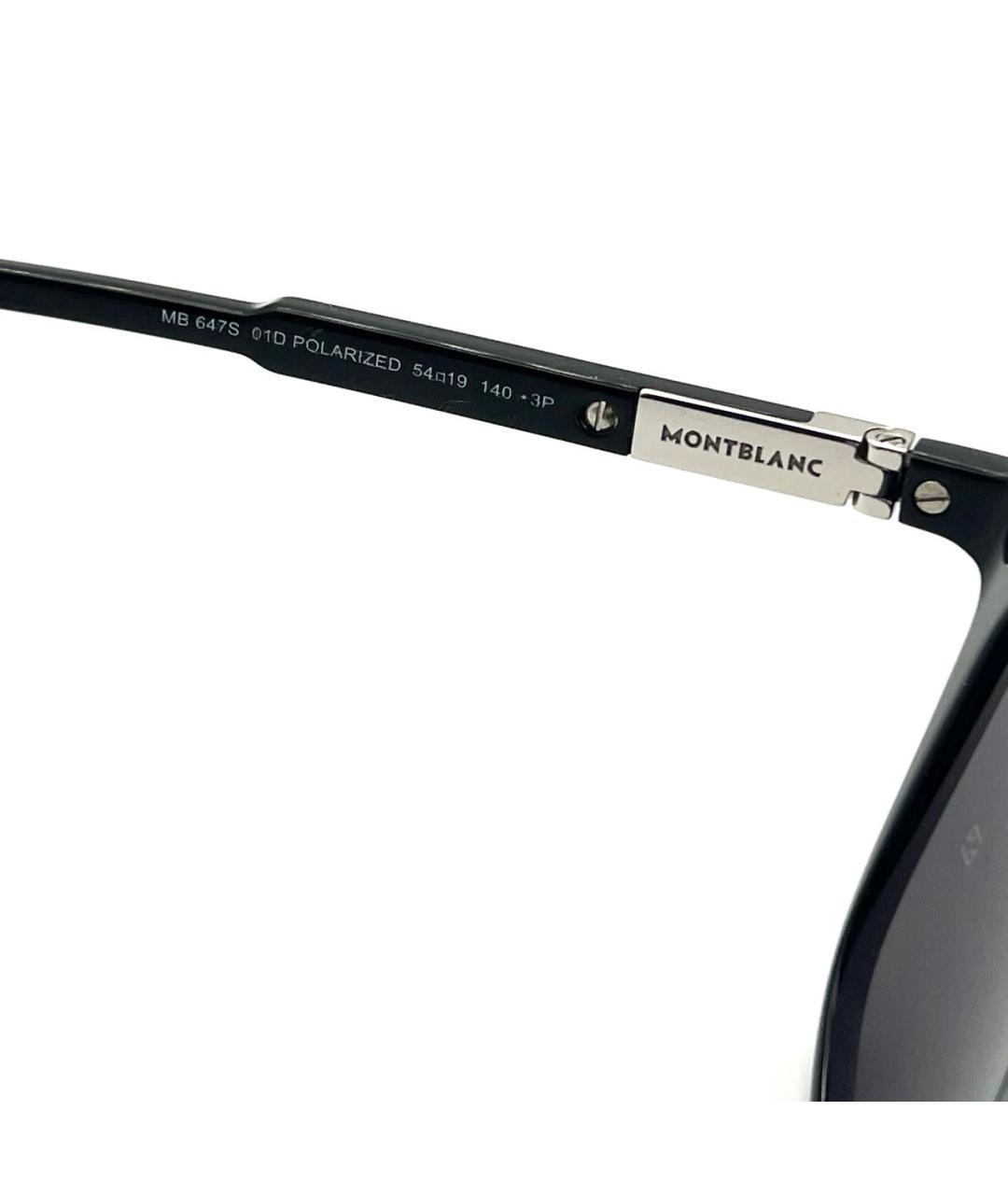 MONTBLANC Черные пластиковые солнцезащитные очки, фото 4