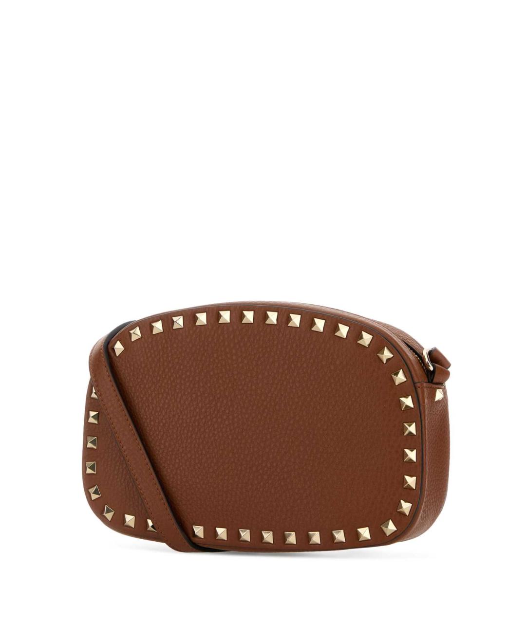 VALENTINO Коричневая кожаная сумка через плечо, фото 2