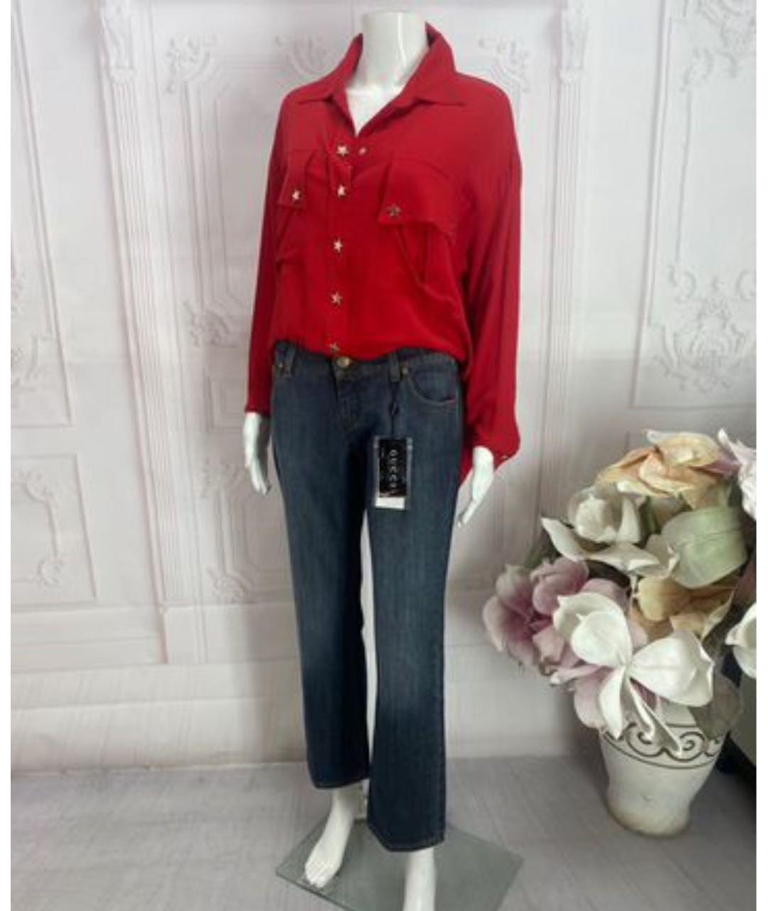 GUCCI Синие хлопковые прямые джинсы, фото 6