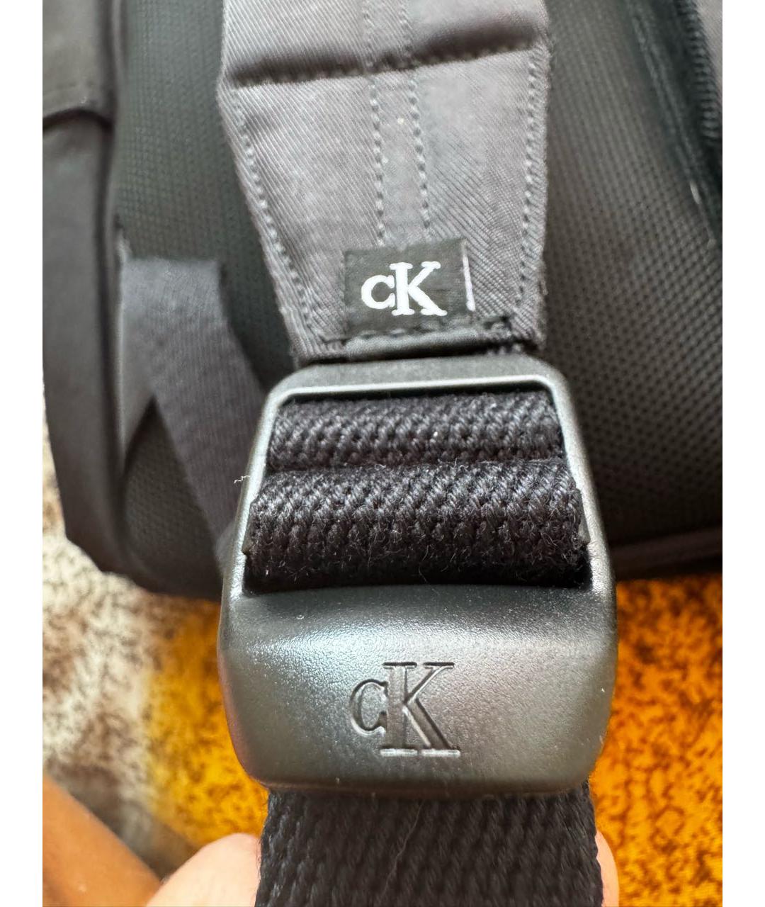 CALVIN KLEIN Черный тканевый рюкзак, фото 8