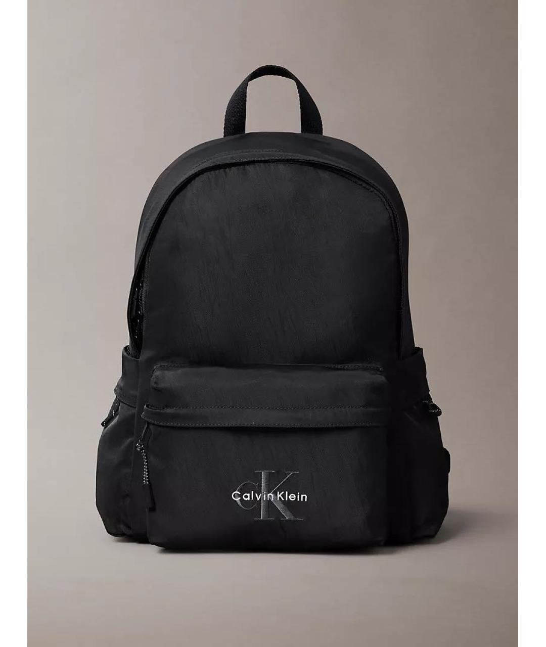 CALVIN KLEIN Черный тканевый рюкзак, фото 9