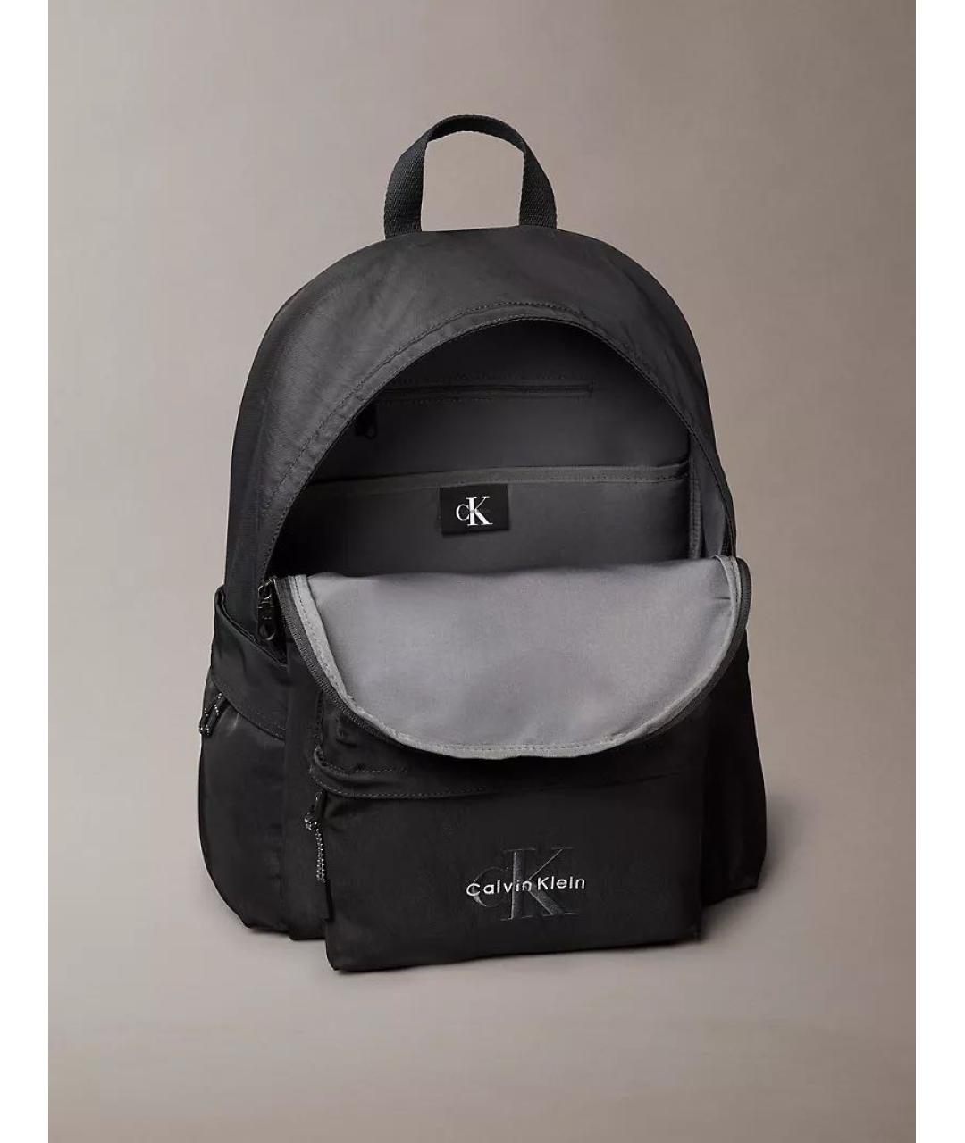 CALVIN KLEIN Черный тканевый рюкзак, фото 2