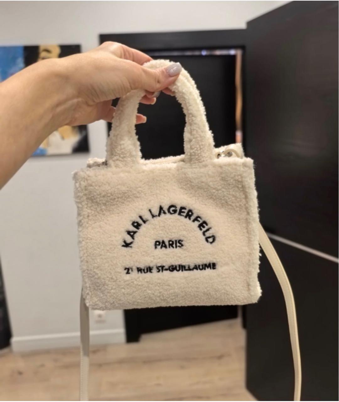 KARL LAGERFELD Бежевая сумка тоут, фото 5