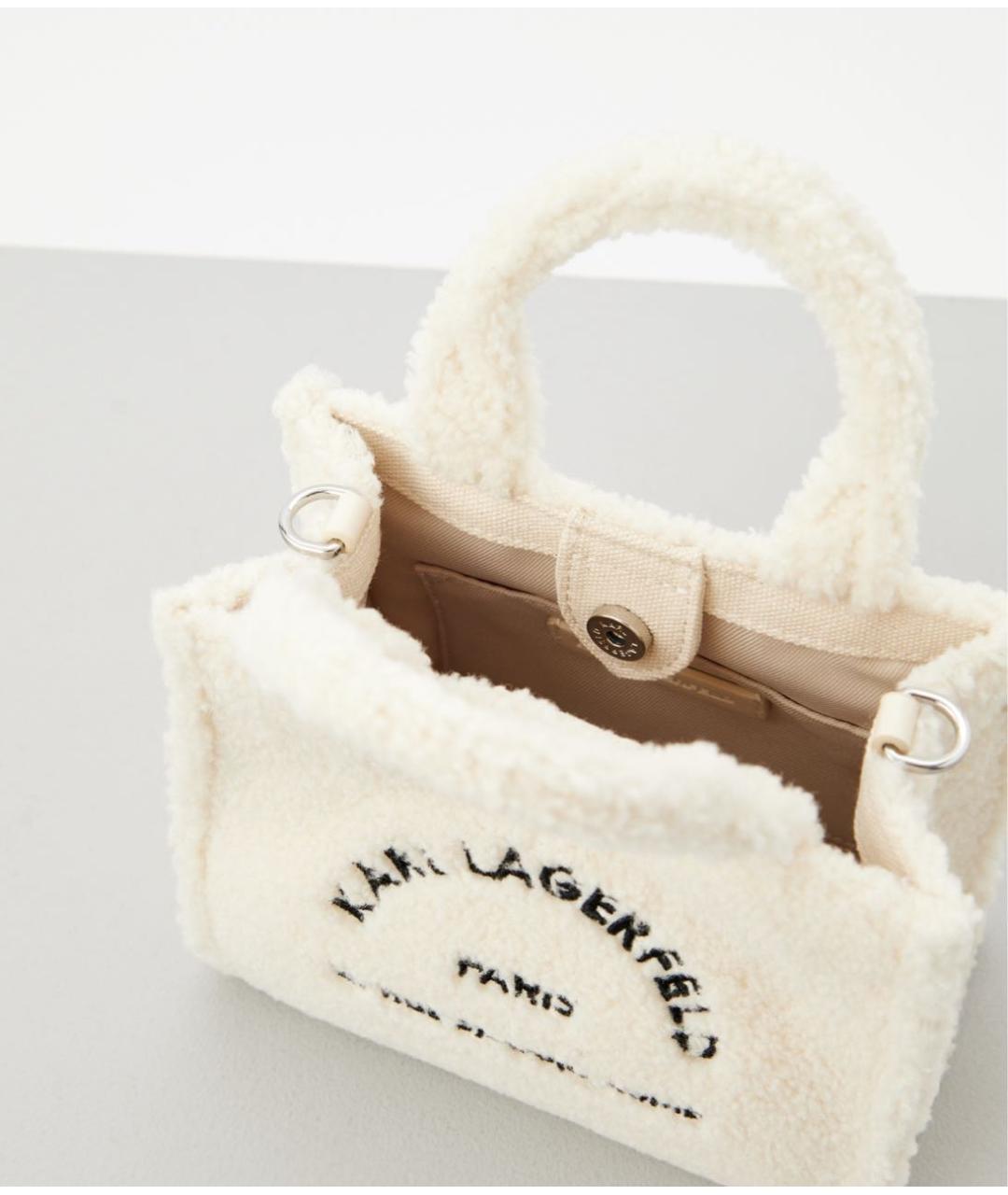 KARL LAGERFELD Бежевая сумка тоут, фото 4