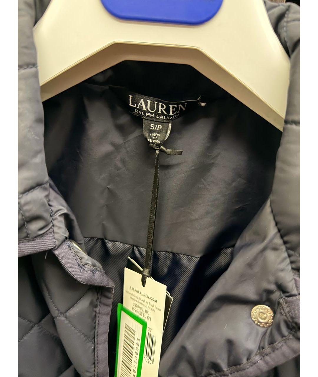 RALPH LAUREN Темно-синий тренч/плащ, фото 3