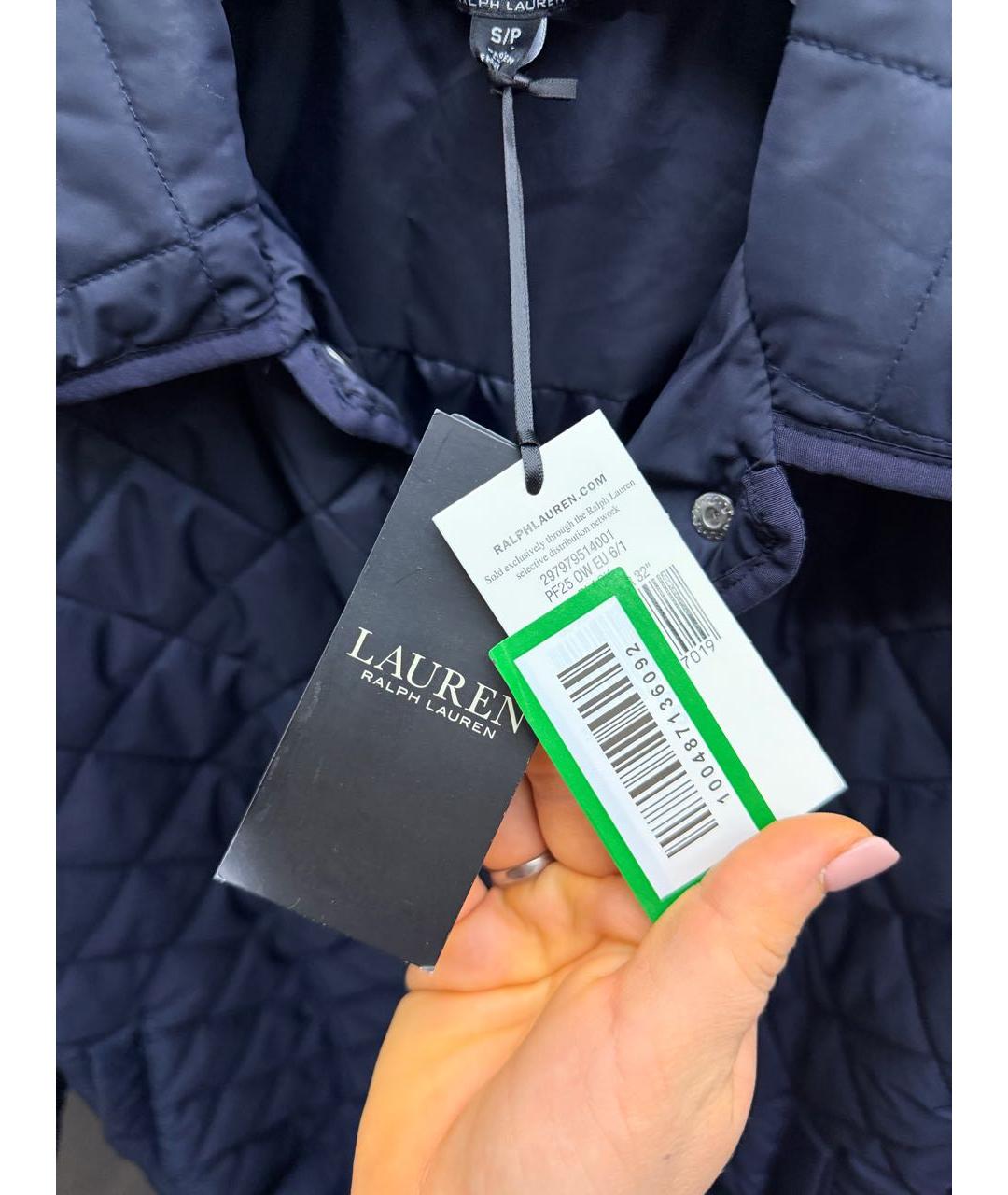 RALPH LAUREN Темно-синий тренч/плащ, фото 7