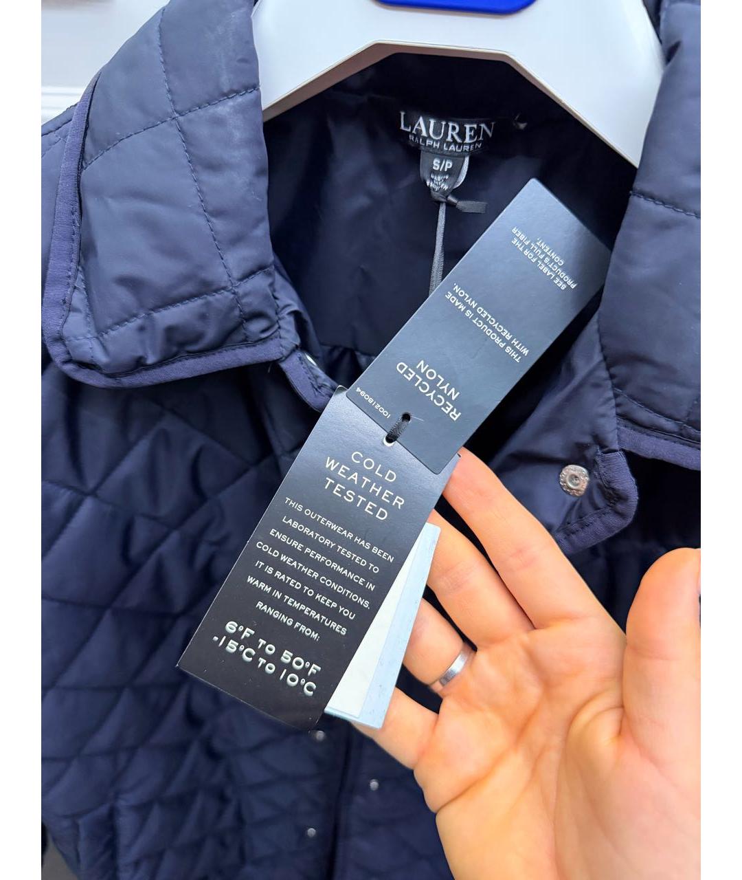 RALPH LAUREN Темно-синий тренч/плащ, фото 6