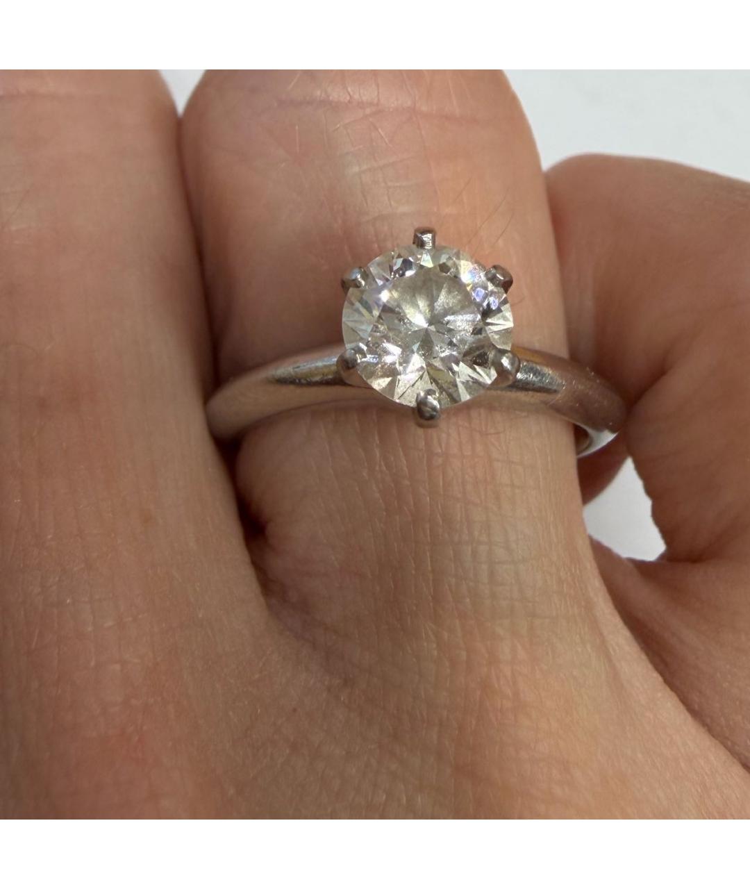 TIFFANY&CO Белое платиновое кольцо, фото 2