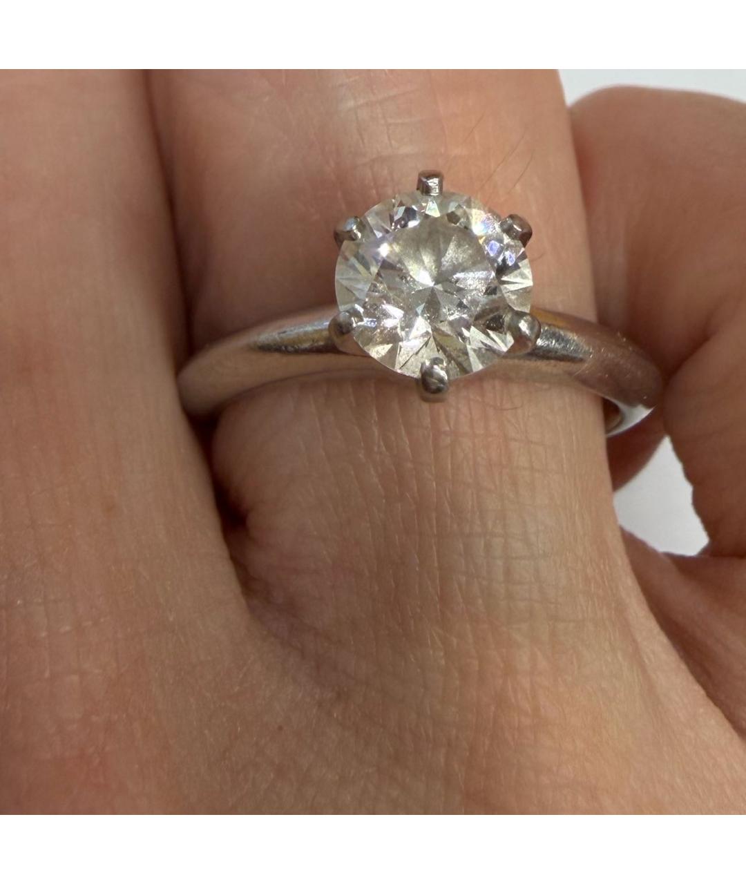 TIFFANY&CO Белое платиновое кольцо, фото 3